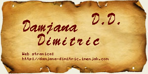 Damjana Dimitrić vizit kartica